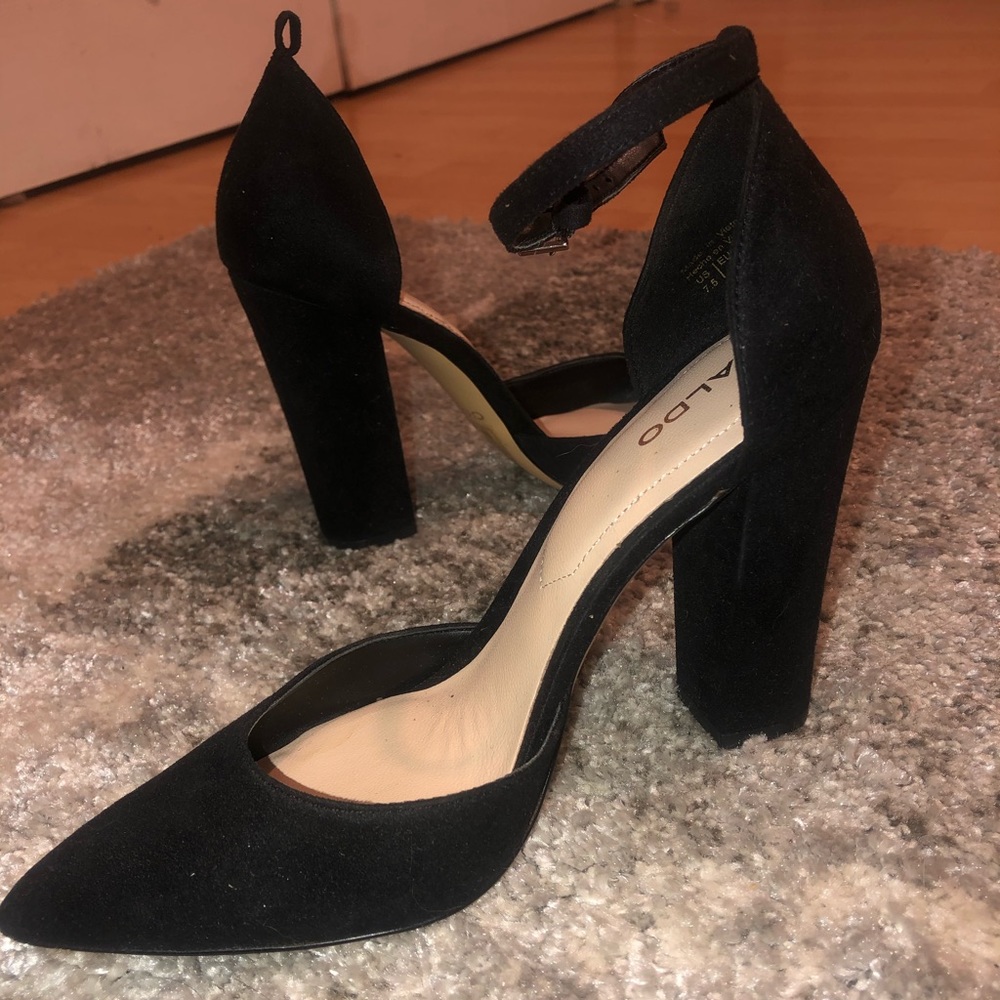 ALDO Black Suede Heels
